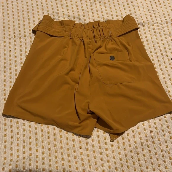 Athleta Tuscan Gold Belted Skyline Shorts - Size 2 - Picture 6 of 8